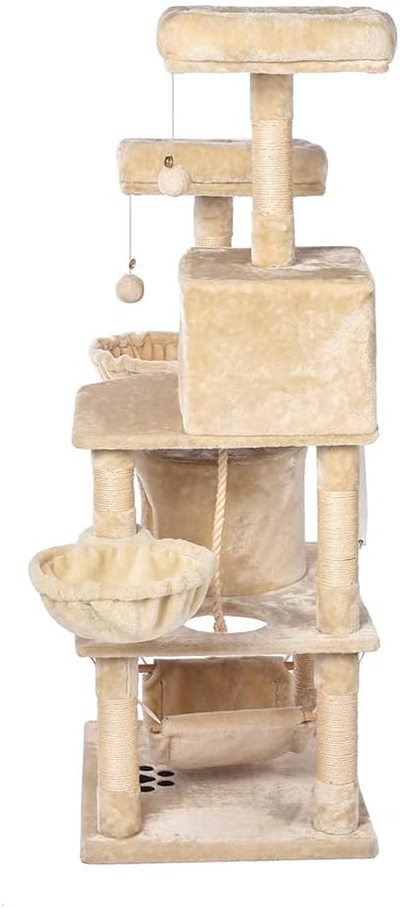 Cat Tree Tower, Cat Scratching Posts Tree Bed for Kittens, Cat Activity Tree with Plush Platform Bed (CT-E)